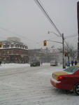 Queen St., paralyzed by several inches of snow